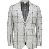 Gentiluomo Colbert geruit grijs wol normale fit