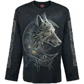 Spiral Shirt met lange mouwen - Celtic Wolf - M tot XXL - voor Mannen - zwart - Maat L