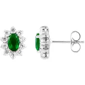 Diadema Oorbellen "Emerald" zilveren sieraden 925 - Kate