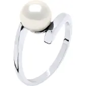 Diadema Ring Rush Offset zoetwaterparels 7,5-8 mm ronde White 925