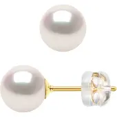 Diadema Akoya Parel Oorbellen Ronde 6-7mm 18K Yellow Gold