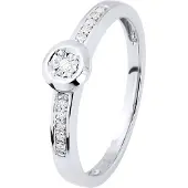 Diadema Diamond Solitaire ondersteund 0060 0,50 Cts Cts Illusion White Gold