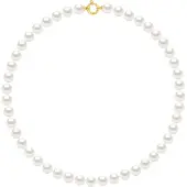 Diadema Rank ketting PRINCESS zoetwaterparels Ronde 9-10mm White Sluiting Luxury Yellow Gold