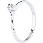 Diadema Solitaire Diamond 0,06 Cts White Gold Jewelry