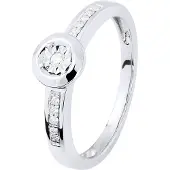 Diadema Diamond Solitaire ondersteund 0070 Cts Illusion 1 Ct wit goud