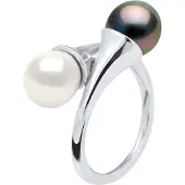 Diadema Ring YOU AND ME Tahitian Parels en Zoetwater 8-9mm White Gold