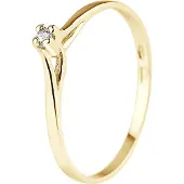 Diadema Solitaire Diamond 0,03 Cts Yellow Gold Jewelry