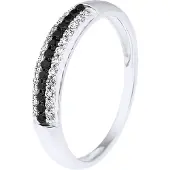 Diadema Alliance Black en White Diamonds 0.260 Cts White Gold