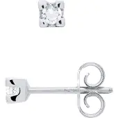 Diadema Diamanten oorknopjes 0,10 Cts White Gold
