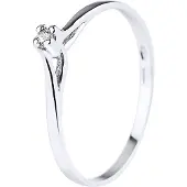 Diadema Solitaire Diamond 0,03 Cts White Gold Jewelry