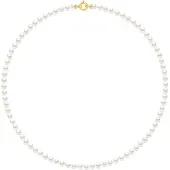 Diadema Water Gekweekte parels ketting 5-6mm Wit Zoet Geel gouden gesp Luxury