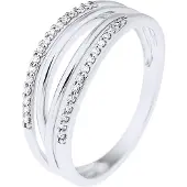 Diadema Alliance Double Diamonds 0.080 Cts White Gold