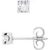 Diadema Oorbellen Solitaires 0,15 Cts Diamond White Gold 18k