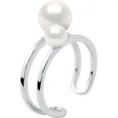 Diadema Ring DUO Beads Freshwater 5 en 8 mm White 925