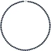 Diadema Rank ketting kralen zoetwater 4-5mm Ronde Zwart Wit Goud 18 Karaat