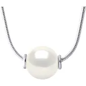 Diadema Zoetwater parelsnoer 10-11mm Ronde Zwart Wit Serpentine 925