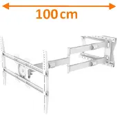 XTRARM Crius 100 cm Rotate 600 Wit - 27 t/m 75 inch schermen
