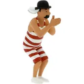 Moulinsart Kuifje Janssen in badpak - Hoogwaardig PVC beeldje van 9 cm