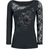 Spiral - Gothic Shirt met lange mouwen - Fatal Attraction - S tot XXL - voor Vrouwen - zwart | Maat M