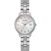 GUESS Analoog horloge 'Three Of Hearts' blauw / geel / pink / zilver