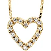 Diadema Ketting hart Diamonds 0.070 Cts Yellow Gold