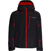 Spyder - Ski jassen - Leader Jacket Black Escape voor Heren van Gerecycled Polyester - Maat XL - Zwart