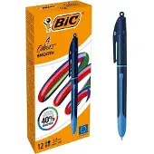 BIC 4 Colours Balpen Blauw, groen, rood, zwart 0,32 mm Medium Balpen Navulbaar
