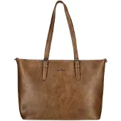 Enrico Benetti Julia shopper – 15 inch laptop – dames laptoptas - Werktas dames - 65019 – Cognac