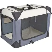 Kerbl - Dog transport box - JOURNEY - 81 x 58 x 58 cm - Gray / Beige