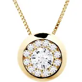 Diadema Collar Diamonds 0,25 Cts Serti Illusion Yellow Gold 18k
