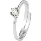 Diadema Solitaire 4 mm zirkoniumoxide sieraden zilver 925 verstelbaar - Sophie