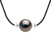 Diadema LOVE LINK Ketting Tahitian Pearl Ronde 8-9 mm Nylon Black 925