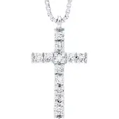 Diadema Kruis ketting Diamonds 0.070 Cts White Gold