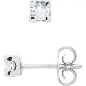 Diadema Oorbellen Solitaires 0,20 Cts Diamond White Gold 18k