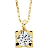 Diadema Ketting Diamond Solitaire 0,20 Cts Geel Goud 18 Karaat