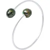 Diadema Bangle YOU AND ME Tahitian Pearls Ringed 10-11 mm 925