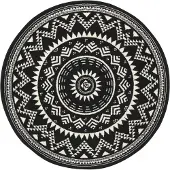 Home Collection Vloerkleed Valencia | kunstvezel zwart 140x140 cm vloerkleden | NADUVI