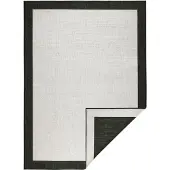 Hanse Home Vloerkleed Panama Rechthoekig - zwart creme 160 x 230