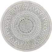 Home Collection Vloerkleed Porto rond in- & outdoor | kunstvezel groen 140x140 cm vloerkleden | NADUVI