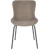 Feliz Lifestyle Set van 2 eetkamerstoelen Birde | ribfluweel grijs 48x81x56 cm eetkamerstoelen | NADUVI