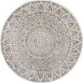 Home Collection Vloerkleed Lilja rond | kunstvezel beige 140x140 cm vloerkleden | NADUVI