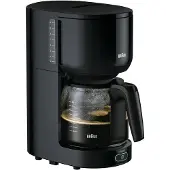 Braun KF 3100 BK, Koffiezetapparaat voor filterkoffie, Geschikt voor gemalen koffie, 1000 W, Zwart