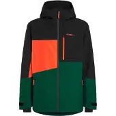 O'Neill Sportjas 'FWC'Cruz' donkergroen / neonoranje / zwart