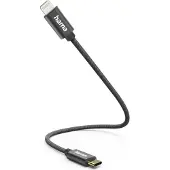 Hama Usb-c / Lightning-kabel 0.2 M Zwart (00201601)