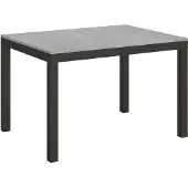 Itamoby Uittrekbare tafel 90x120/224 cm, serie Everyday Evolution, cementkleur, antraciet frame