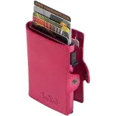 Tony Perotti Furbo Leather Cardholder fuchsia