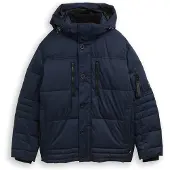 Tom Tailor - Plus Size - Pufferjas met afneembare capuchon - Maat 3XL - sky captain blue