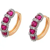 NAEMI Oorbellen goud / pink / transparant