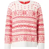 ONLY Trui 'ONLXMAS NORDIC' rood / wit