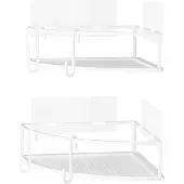 Umbra Cubiko hoekdouchekorf 26x26x11cm set van 2 ijzer wit 1018616-660